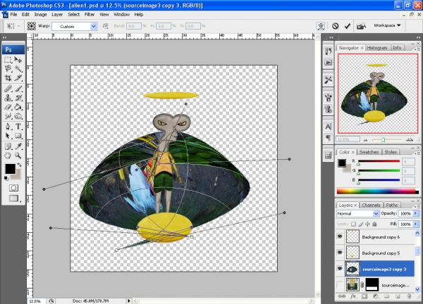Creation of Alien Vacation: Step 24